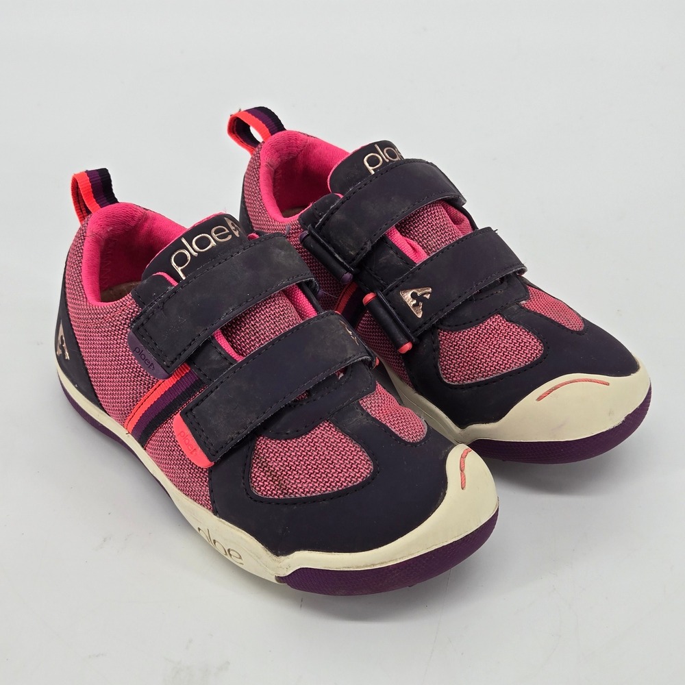 PLAE Charlie WP Waterproof Kids Sneakers Purple Pink Double Strap Shoes Size 11